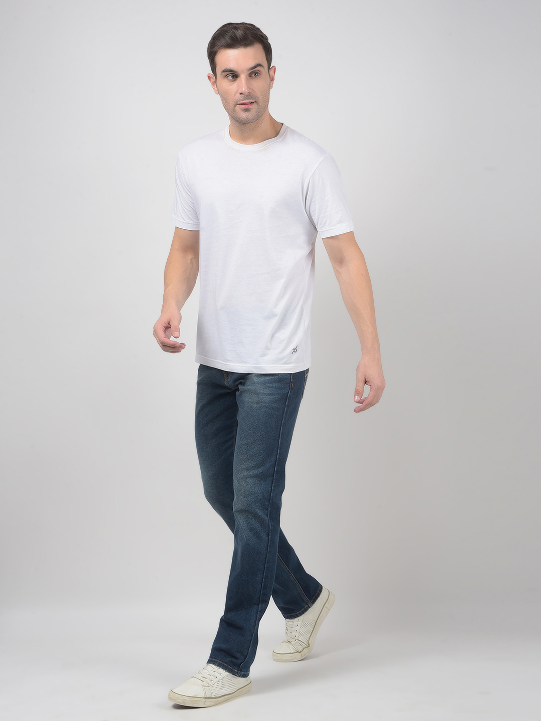 Numero Uno Men Solid Dark Blue Jeans